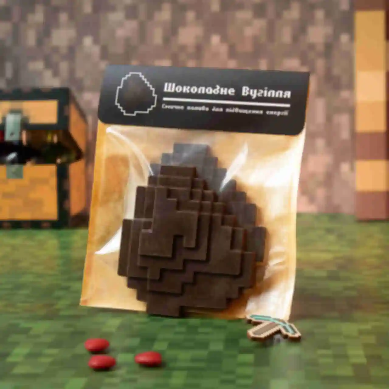 Шоколадный уголь Minecraft ⦁ Еда в стиле игры Майнкрафт ⦁ Подарок геймеру. Фото №2