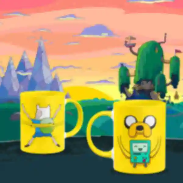 Чашка з Джейком, Бімо та Фіном • Горнятко за мультсеріалом Час пригод • Adventure Time АРХІВ
