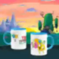 Чашка з персонажами Часу Пригод • Горнятко за мультсеріалом • Подарунки Adventure Time