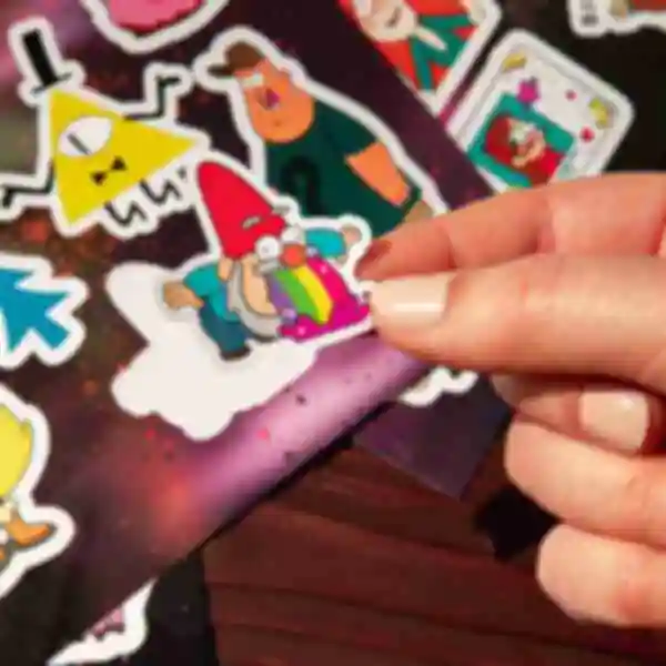 SALE Стікерпак в конверті • Набір наліпок з героями Гравіті Фолз • Подарунок фанату Gravity Falls
