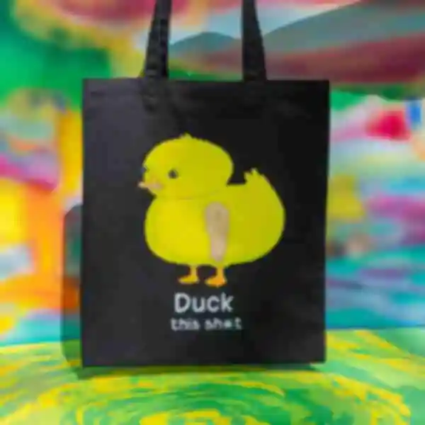 Шопер №5 • Duck • Мерч Рік і Морті • Дизайнерська еко-сумка з принтом жовтої качки • Rick and Morty