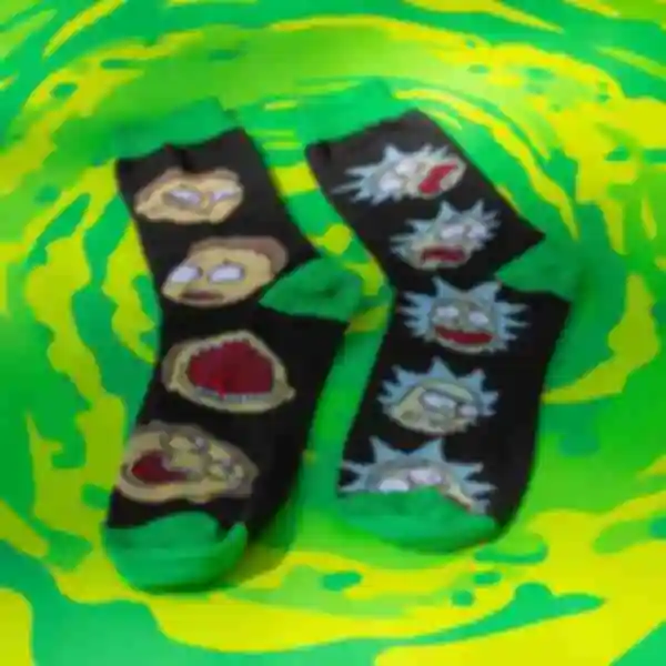 Шкарпетки з Ріком та Морті • Сувеніри та одяг за мультсеріалом • Подарунки Rick and Morty