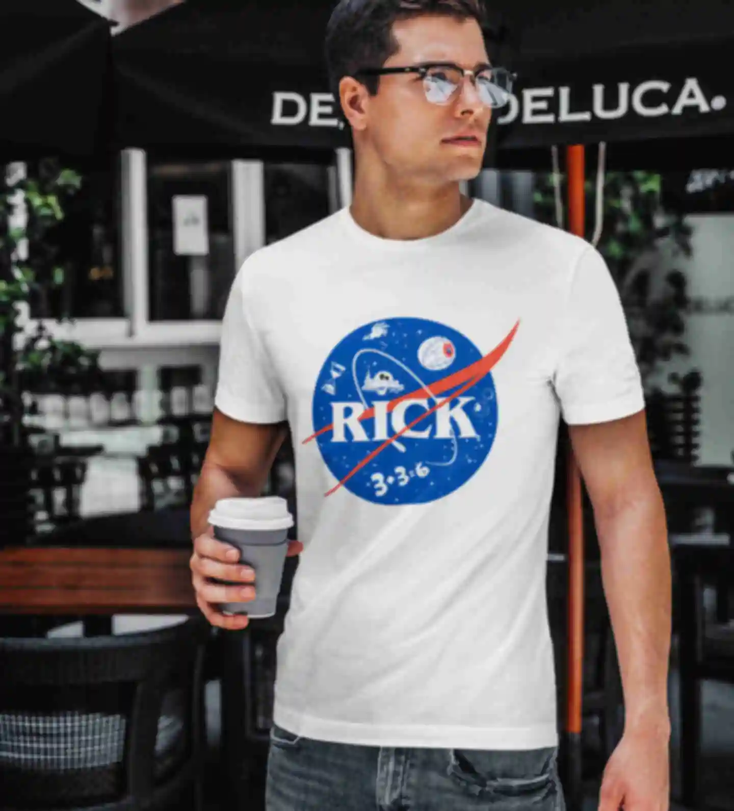 Футболка №15 • Rick NASA • Одежда Рик и Морти • Мерч • Rick and Morty. Фото №1
