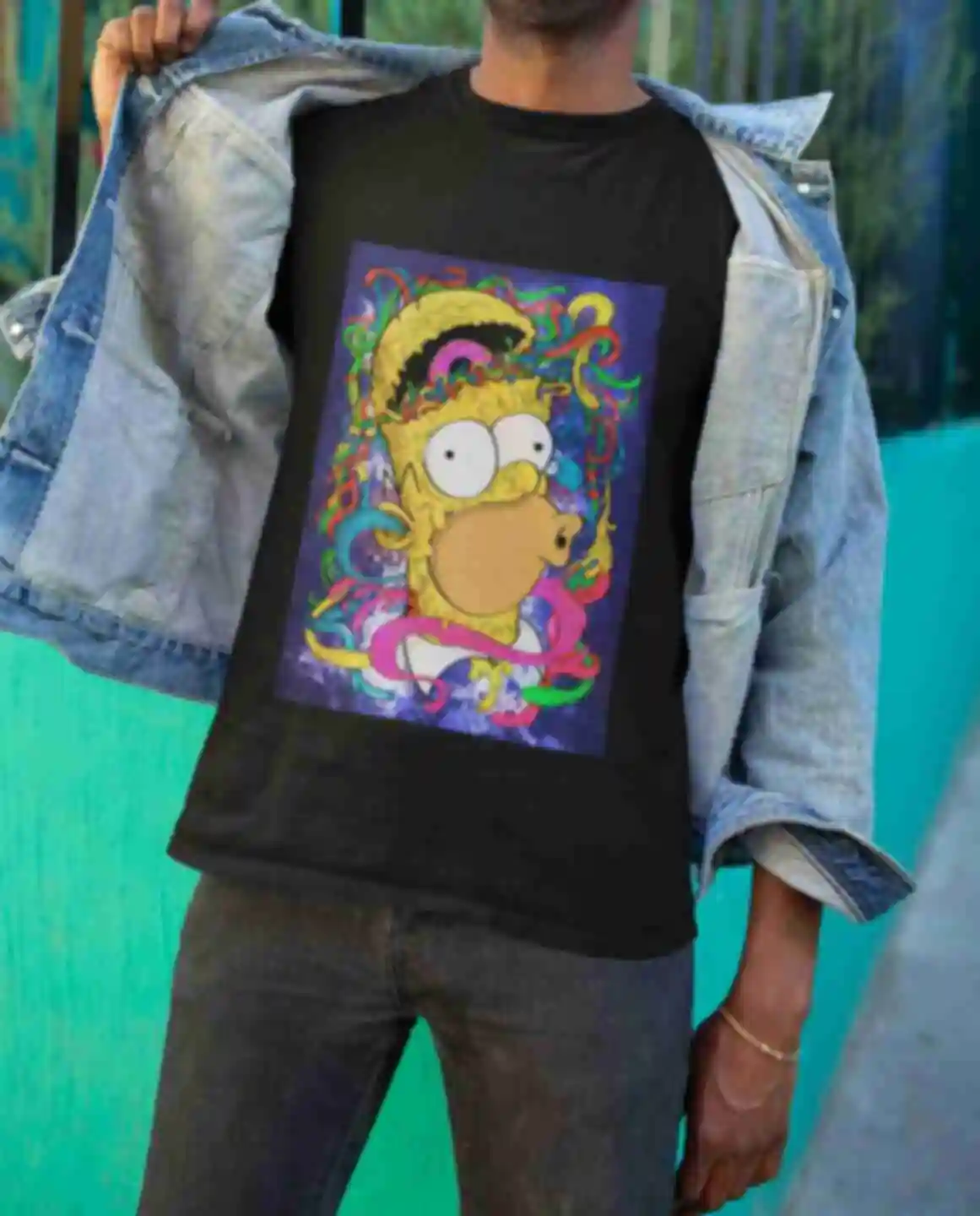 Футболка №14 • Homer Simpson poster • The Simpsons, черная. Фото №23