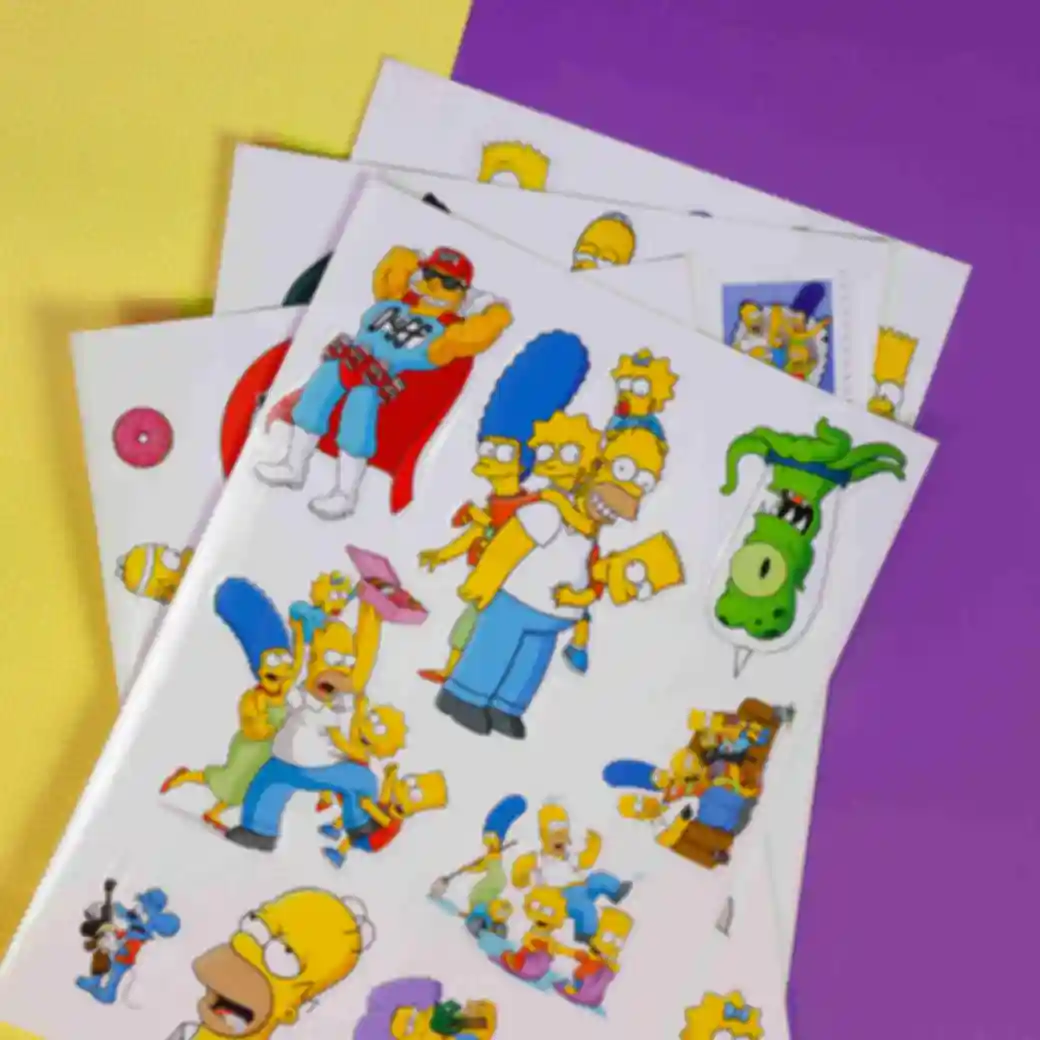 Стикерпак • Набор стикеров по мультсериалу • Симпсоны • Подарки • The Simpsons АРХИВ. Фото №1