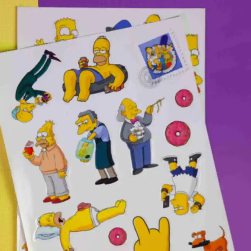 Стикерпак • Набор стикеров по мультсериалу • Симпсоны • Подарки • The Simpsons. Фото №3