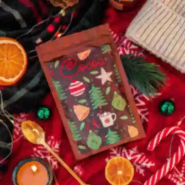 Упаковка уютного какао «New Year Mood» ⦁ Сувениры и сладости ⦁ Подарок на Новый год и Рождество