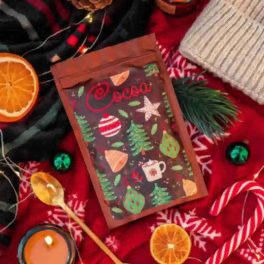 Упаковка затишного какао «New Year Mood» ⦁ Сувеніри та солодощі ⦁ Подарунок на Новий рік та РіздвоФото №2