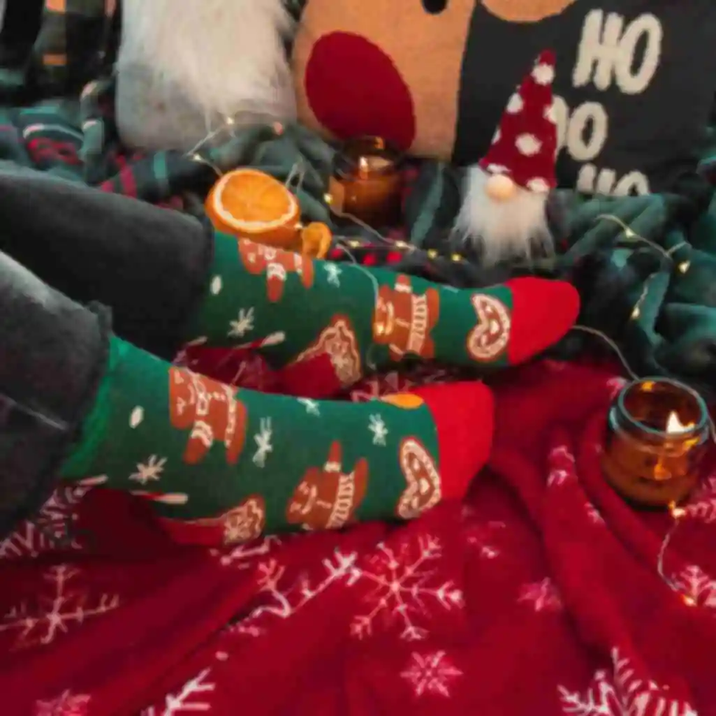 АРХИВ Новорічні шкарпетки • Одяг з принтом • Подарунок на Новий рік та РіздвоФото №3