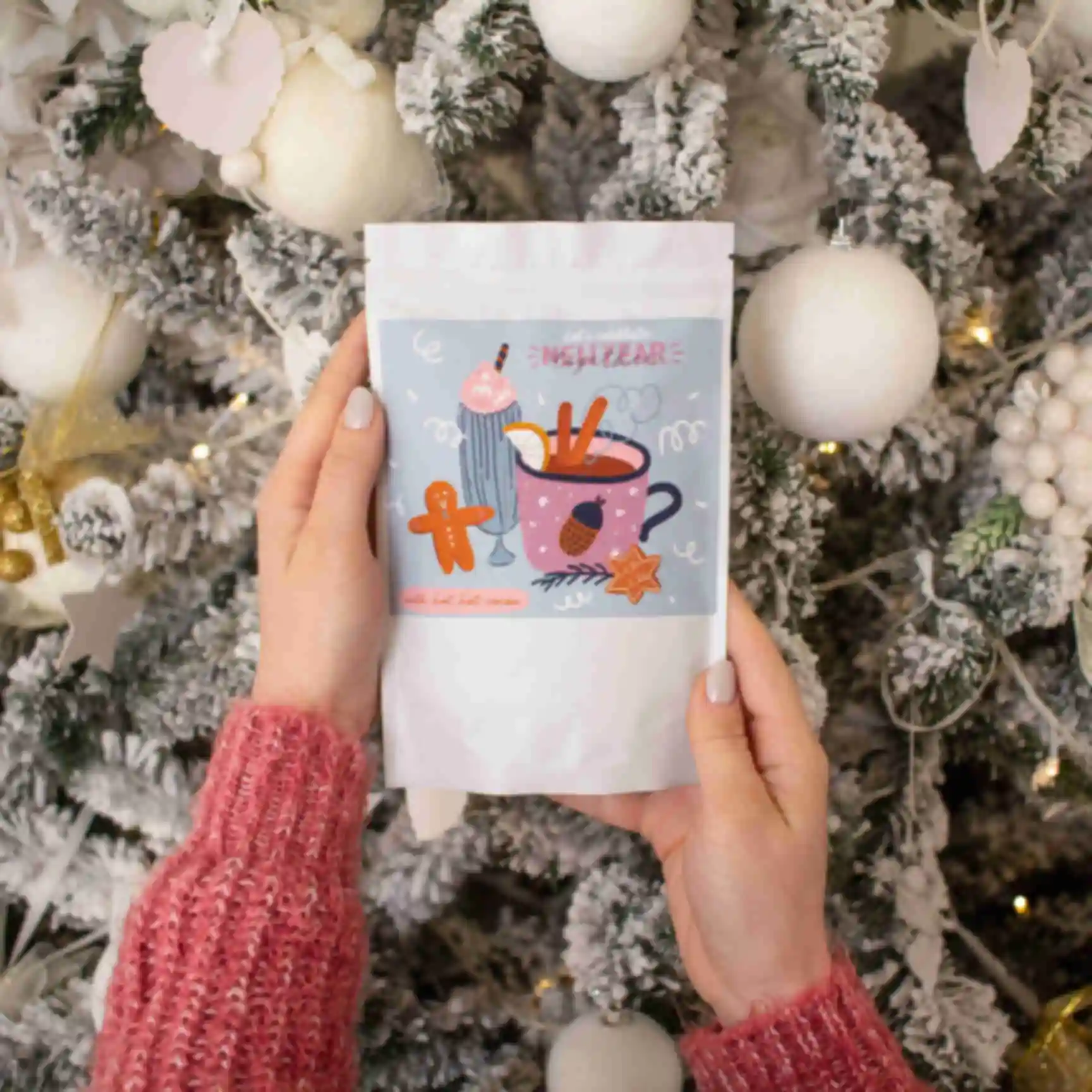 Упаковка затишного какао «Marshmallow time» ⦁ Сувеніри та солодощі ⦁ Подарунок на Новий рік та РіздвоФото №3