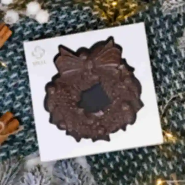 Молочний бельгійський шоколад бренду Spell "Віночок" • Солодкий подарунок на Новий рік і Різдво
