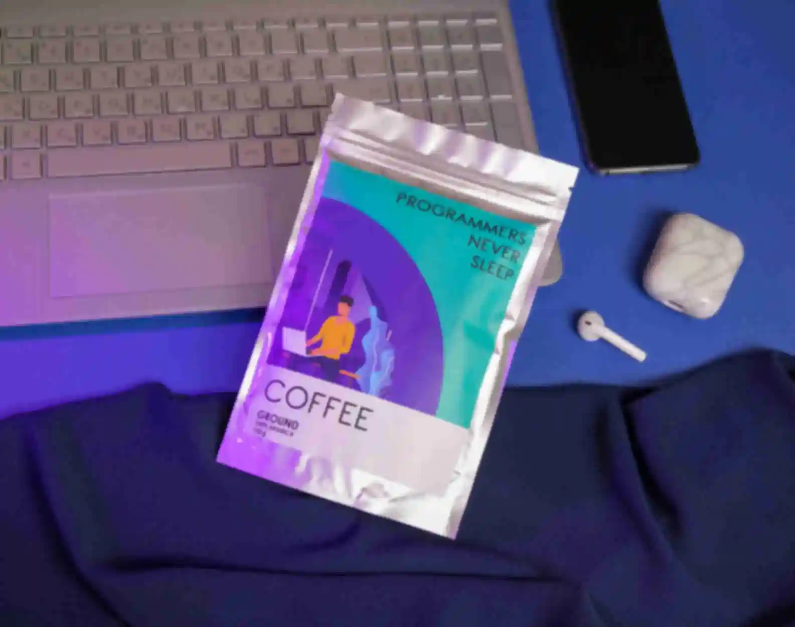 Кава «Programmers never sleep» • Преміальна кава • Подарунок для програміста, айтішника, розробникаФото №1