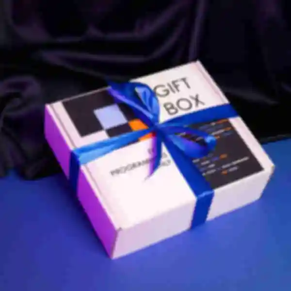 Подарункова коробка з декором для програміста • size: max