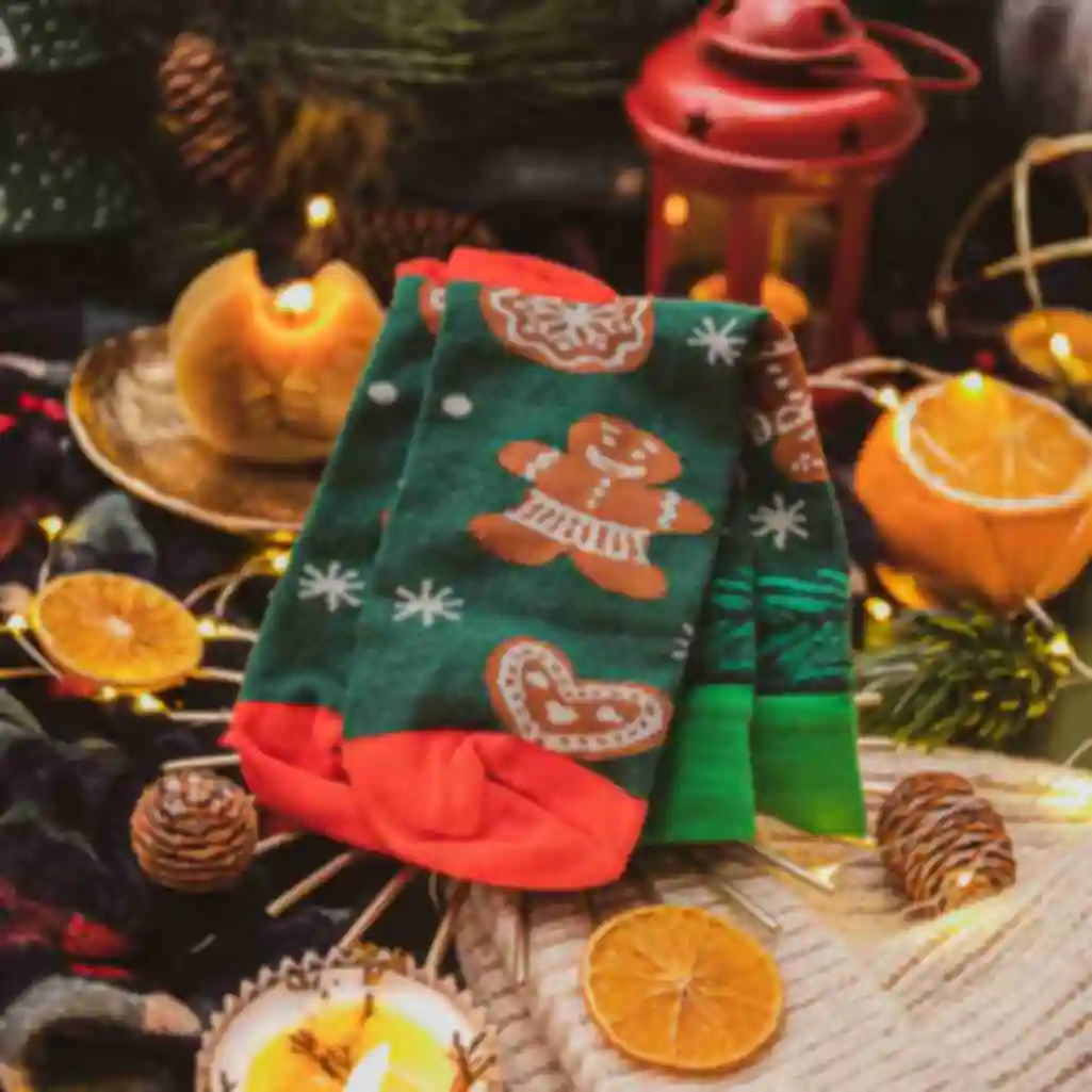 АРХИВ Новорічні шкарпетки • Одяг з принтом • Подарунок на Новий рік та РіздвоФото №4