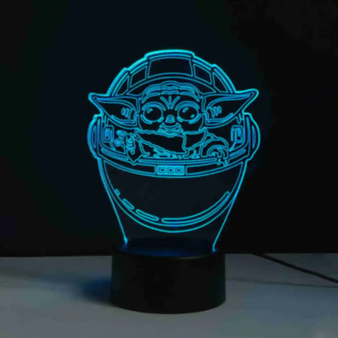 Светильник Baby Yoda ⦁ Лампа с малышом Грогу ⦁ Сувениры и аксессуары Star Wars и Mandalorian ⦁ Подарок Звездные Войны и Мандалорец. Фото №7
