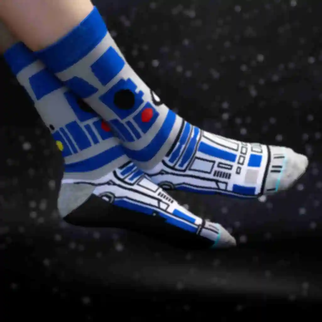 Шкарпетки з R2-D2 • Зоряні Війни ⦁ Одяг та аксесуари ⦁ Подарунок фанату Star WarsФото №1