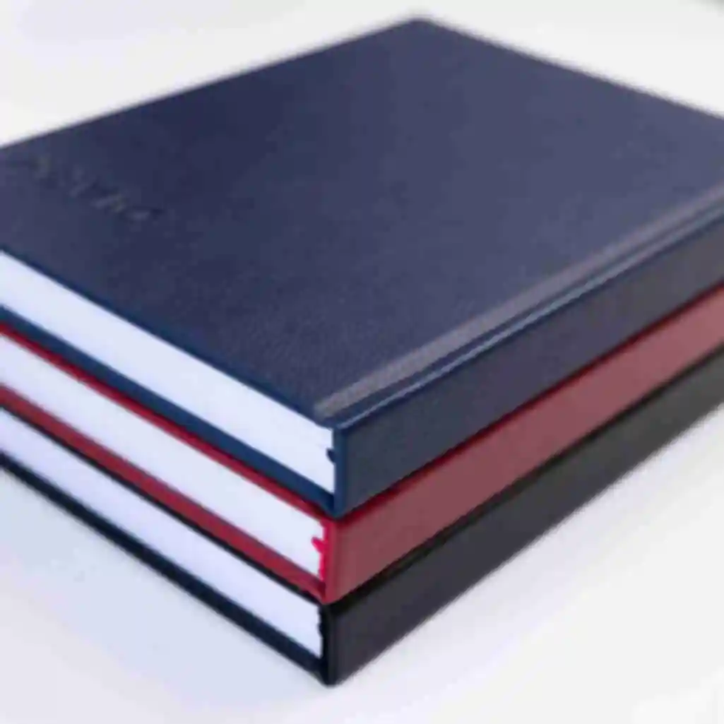 Щоденник з синьої еко-шкіри • Презентабельний блокнот для планування • Подарунок вчителю, босу, ​​колезіФото №7
