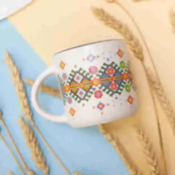 Чашка «Вышиванка в украинском стиле» • Кружка Ukraine • Патриотические сувениры