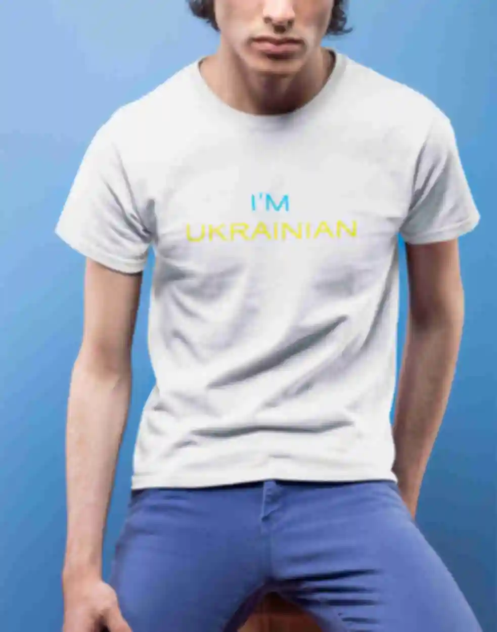 Футболка №22 • I`m ukrainian  • Патріотичні сувеніри Україна, білаФото №2
