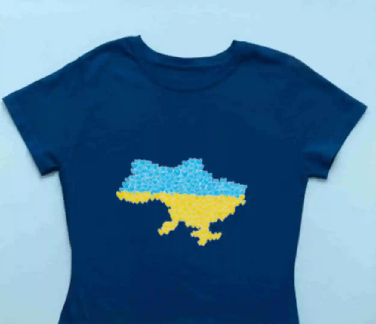 Футболка №24 • Любимая Украина •  Патриотические сувениры Украина, синяя. Фото №72