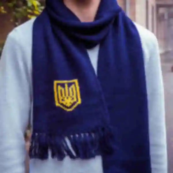 Шарф Герб України • Одяг Україна • Патріотичний мерч та подарунки • Ukraine