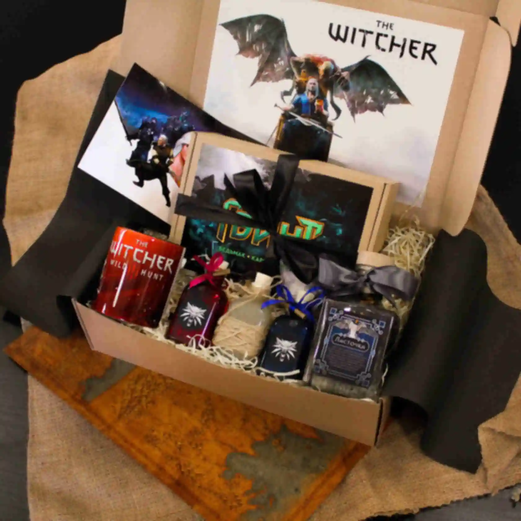 АРХИВ Бокс Ведьмак ║ Premium craft ║ Witcher ║ Подарунковий набір в стилі Відьмака