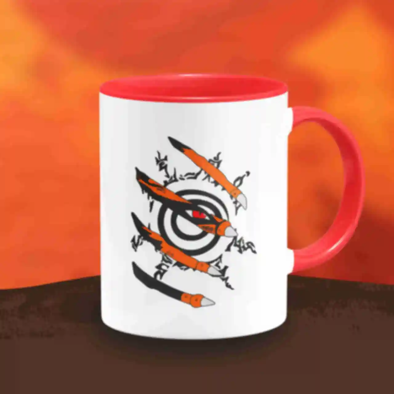 Чашка ⦁ Курама ⦁ Кружка Девятихвостый кицунэ ⦁ Kurama ⦁ Сувениры и посуда ⦁ Подарки в стиле аниме Naruto. Фото №1