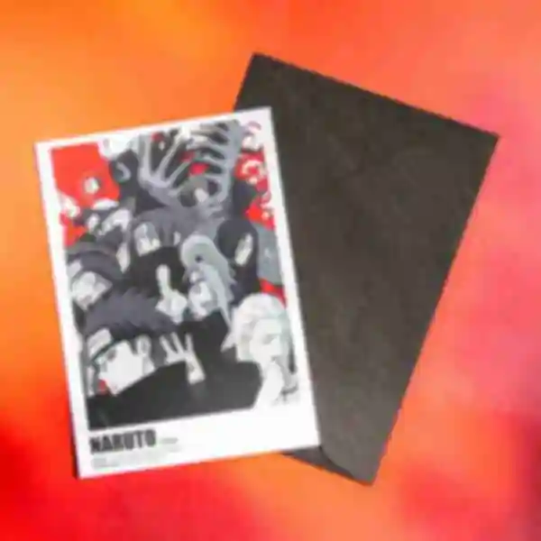 Открытка ⦁ Акацуки ⦁ Akatsuki ⦁ Сувениры Наруто ⦁ Подарки в стиле аниме Naruto