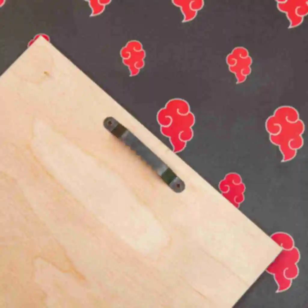 Деревянный постер №1 ⦁ Чёрно-белый арт Акацуки ⦁ Плакат Akatsuki ⦁ Сувениры Наруто ⦁ Подарки в стиле аниме Naruto. Фото №1