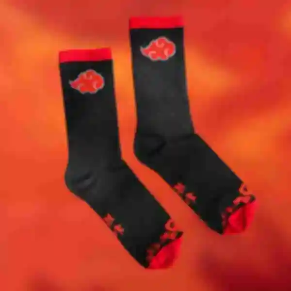 Шкарпетки з принтом ⦁ Акацукі ⦁ Одяг Akatsuki ⦁ Сувеніри Наруто ⦁ Подарунки в стилі аніме Naruto