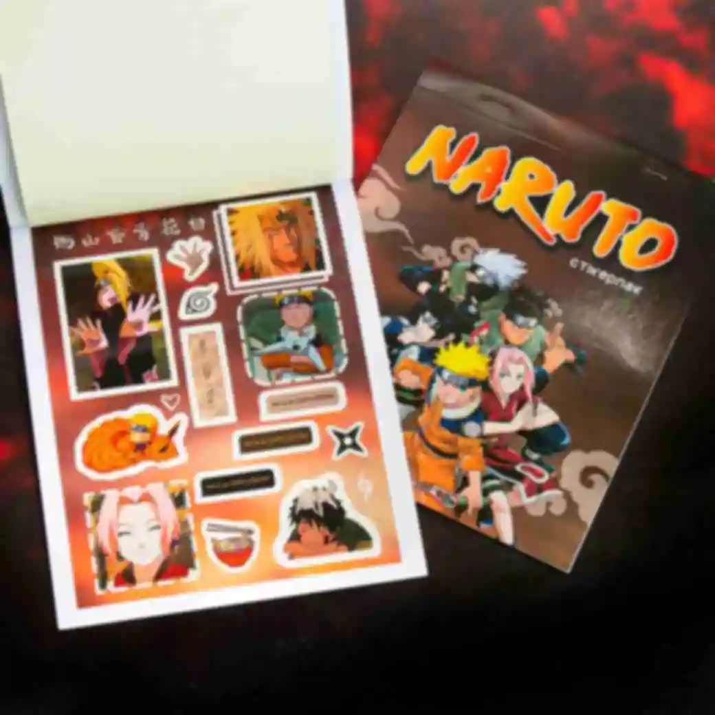 Стикерпак • Наруто • Наклейки Акацуки • Сувениры и атрибутика • Подарки в стиле аниме Naruto. Фото №2