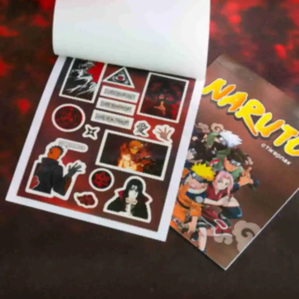 Стикерпак • Наруто • Наклейки Акацуки • Сувениры и атрибутика • Подарки в стиле аниме Naruto. Фото №3