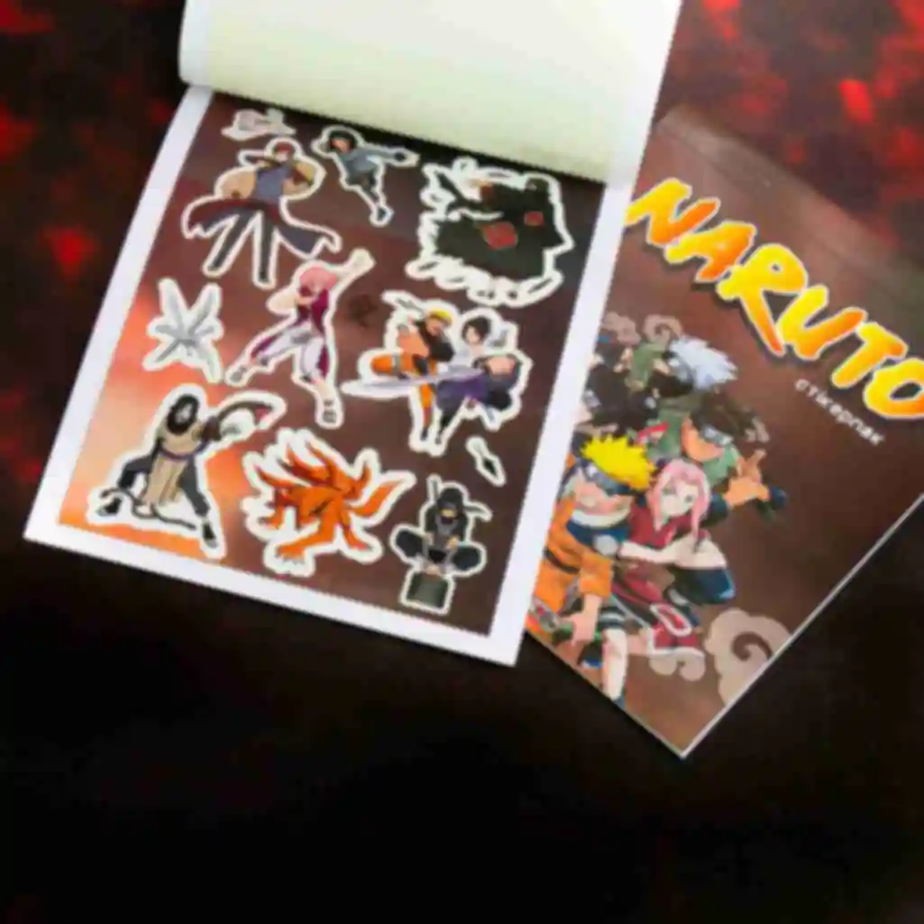 Стикерпак • Наруто • Наклейки Акацуки • Сувениры и атрибутика • Подарки в стиле аниме Naruto. Фото №4