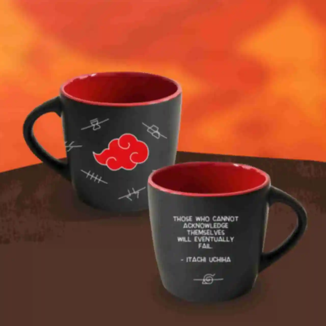 Чашка деколь Акацуки ⦁ Кружка Akatsuki ⦁ Сувениры и посуда Наруто ⦁ Подарки в стиле аниме Naruto. Фото №2