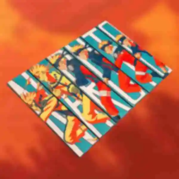 Деревянный постер №5 ⦁ Становление Наруто ⦁ Плакат ⦁ Подарки и сувениры в стиле аниме Naruto