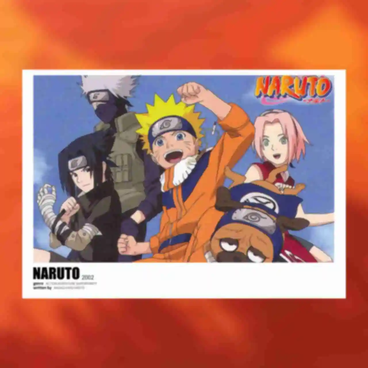 Постер №2 ⦁ Друзі ⦁ Наруто, Саске, Сакура, Какаші ⦁ Плакат Команда 7 ⦁ Сувеніри Наруто ⦁ Подарунки в стилі аніме Naruto