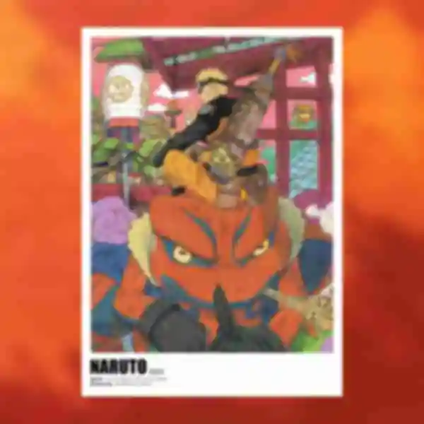 Постер №4 ⦁ Наруто та Гамакічі ⦁ Плакат ⦁ Подарунки та сувеніри в стилі аніме Naruto